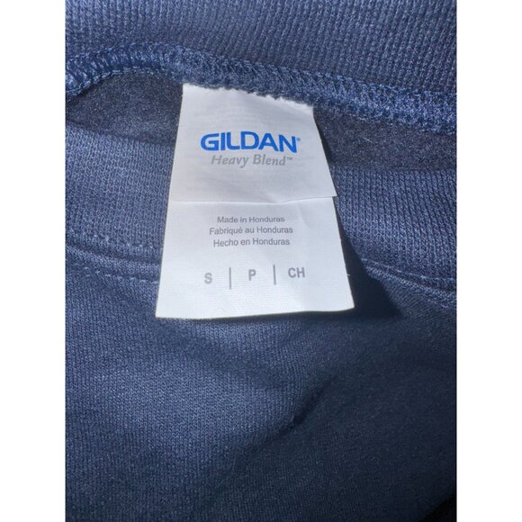 Gildan Heavy Blend Crewneck Sweatshirt S Navy Blue Cotton For Men - Picture 3 of 6